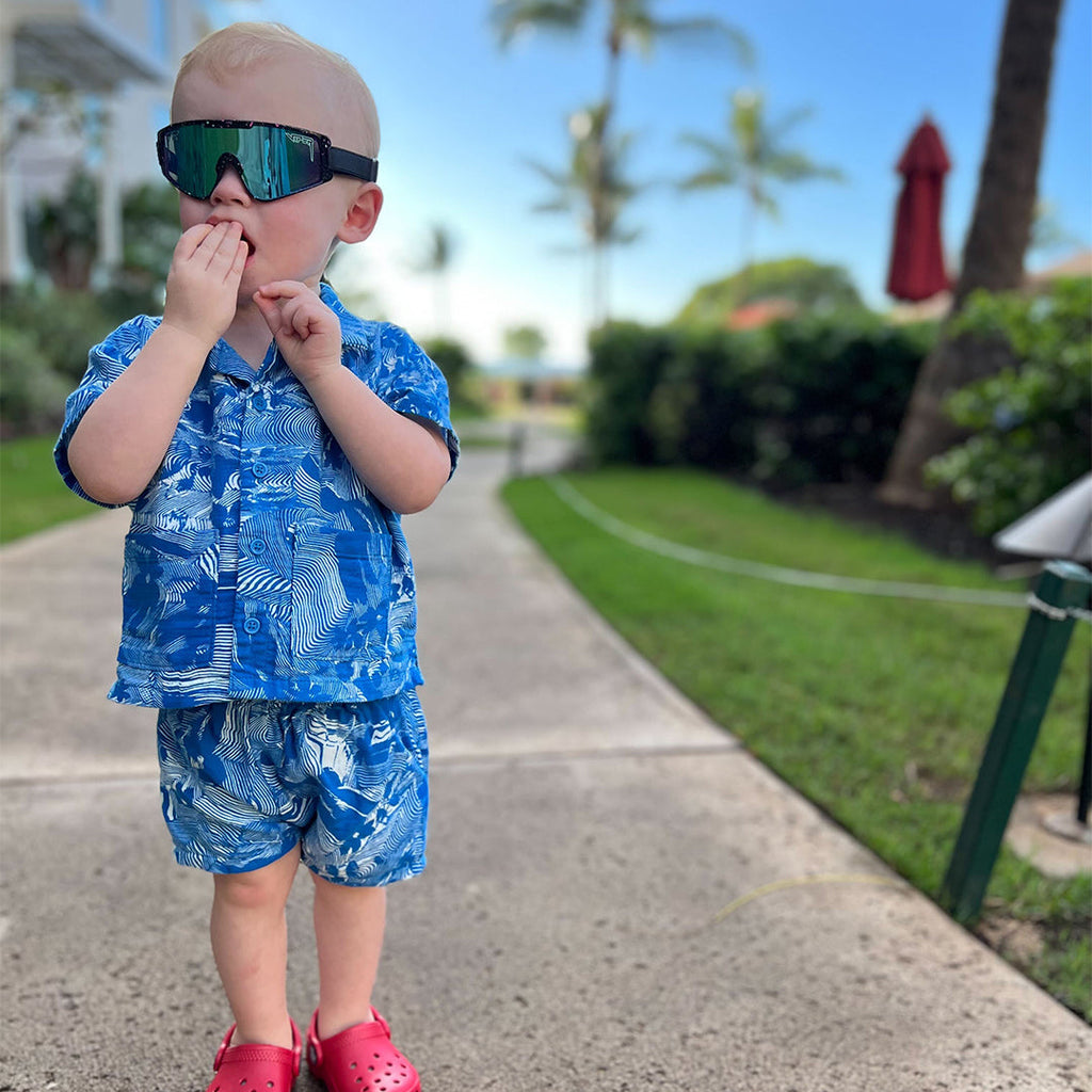 Baby wearing The Midnight Baby Vipes from Pit Viper Sunglasses