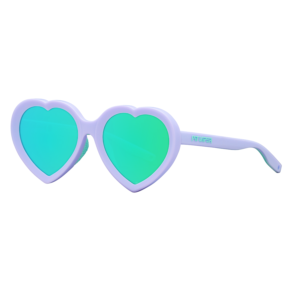 The Moontower Admirer from Pit Viper, lavender heart shaped sunglasses