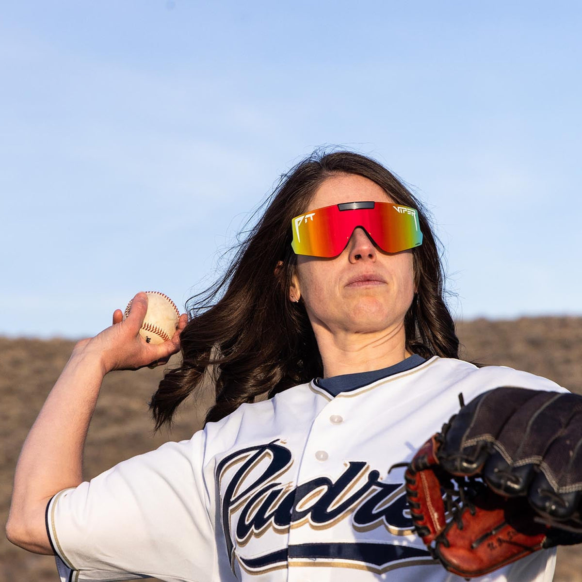 Front view of The Exec Flip-Offs 2.0 with HDPV Polarized Rainbow lens on white background