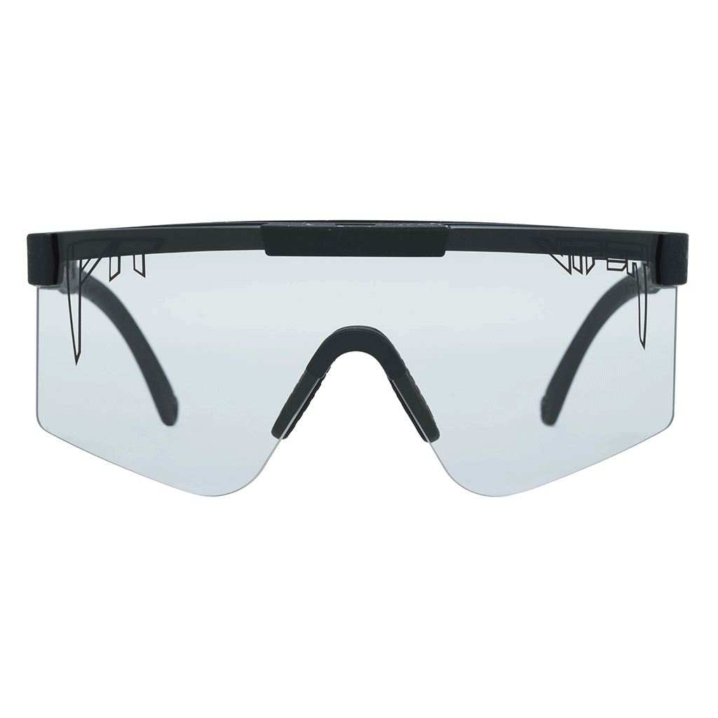 Front view of The Blacking Out Original 2.0 with photochromic smoke lens on white background