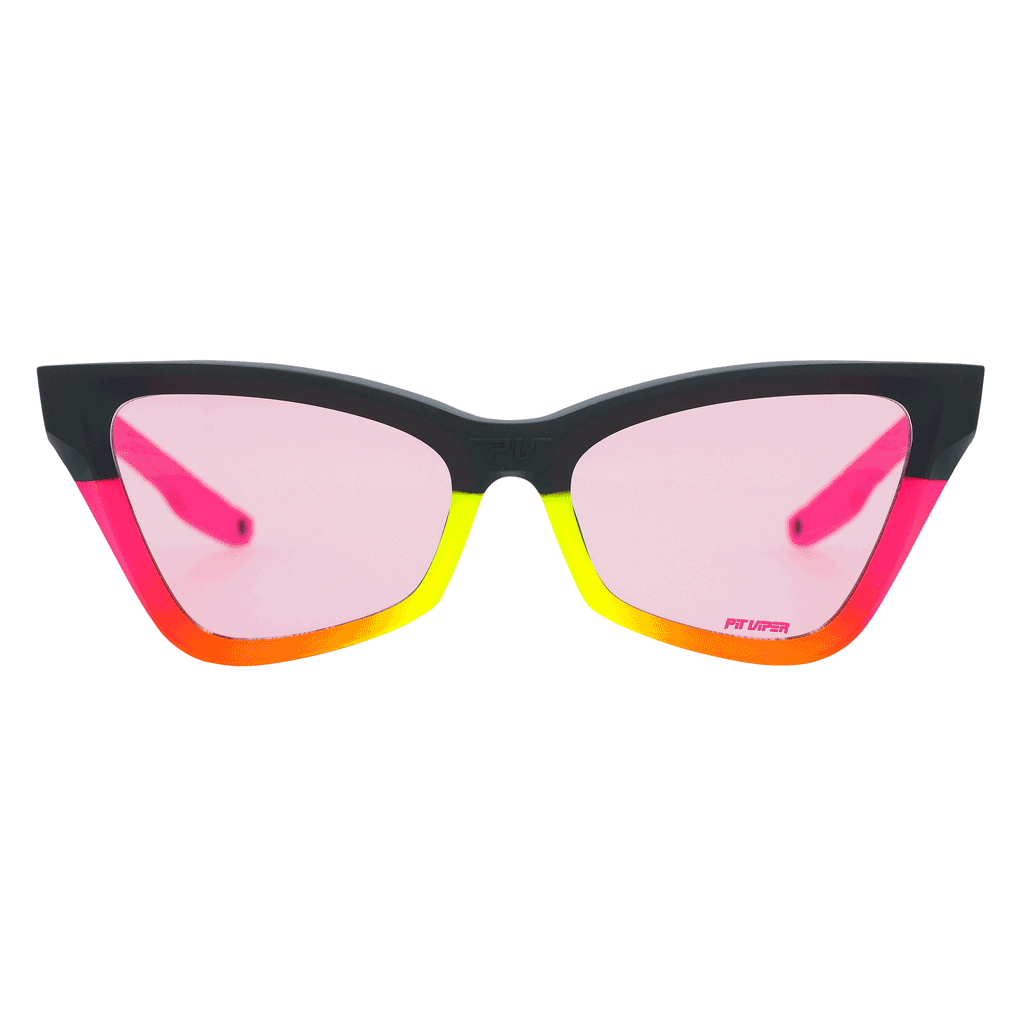 Front view of The Italo Clawdia with photochromic rose lens on white background