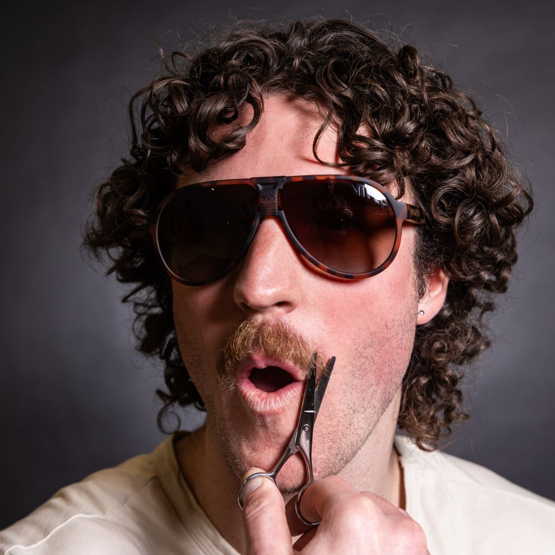 Person wearing The Landlocked Jethawk with polarized Brown Fade lens