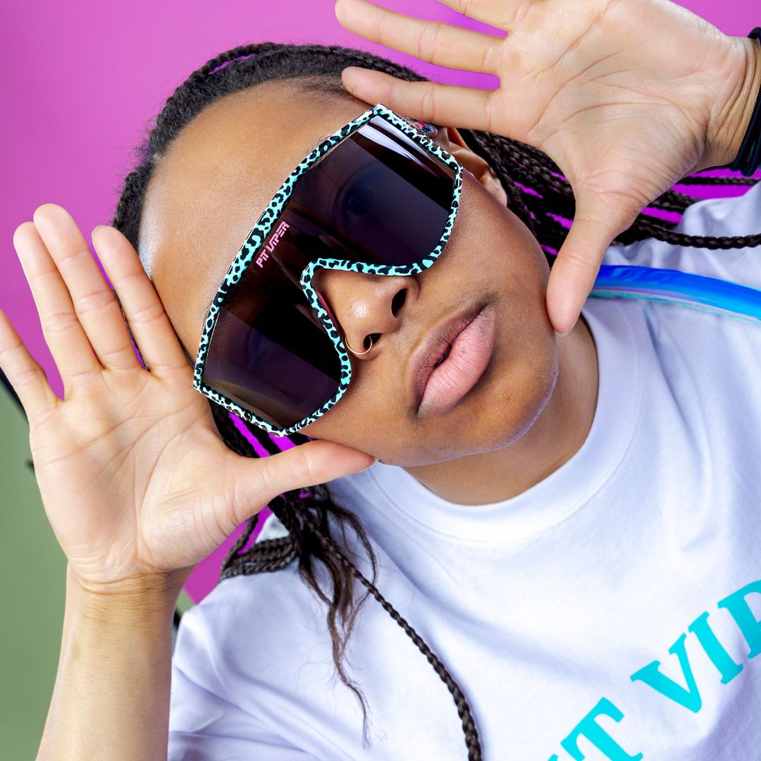 The Try-Hard Marissa's Nails from Pit Viper, sport blade sunglasses for cyclists, runners, marathoners and you