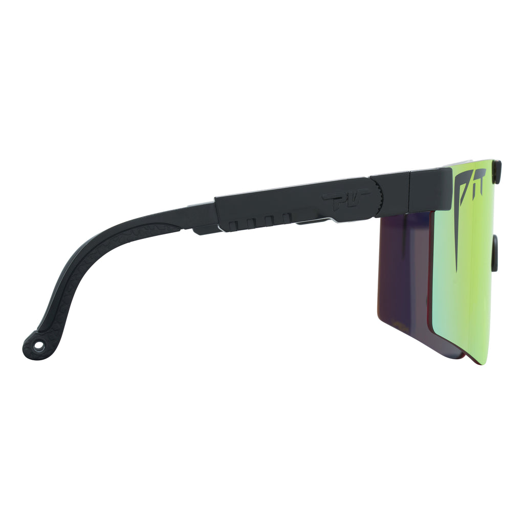 Angled view of The Exec Original 2.0 with hdpv polarized rainbow / regular lens on white background
