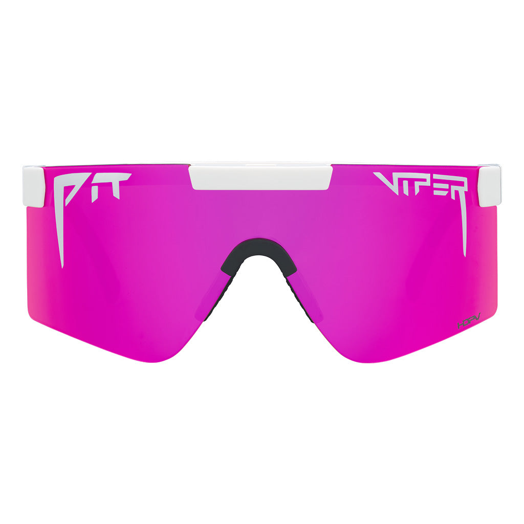 Front view of The Miami Nights Original 2.0 with hdpv polarized pink / regular lens on white background