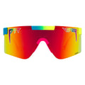 Front view of The Pride Original 2.0 with hdpv polarized rainbow / regular lens on white background