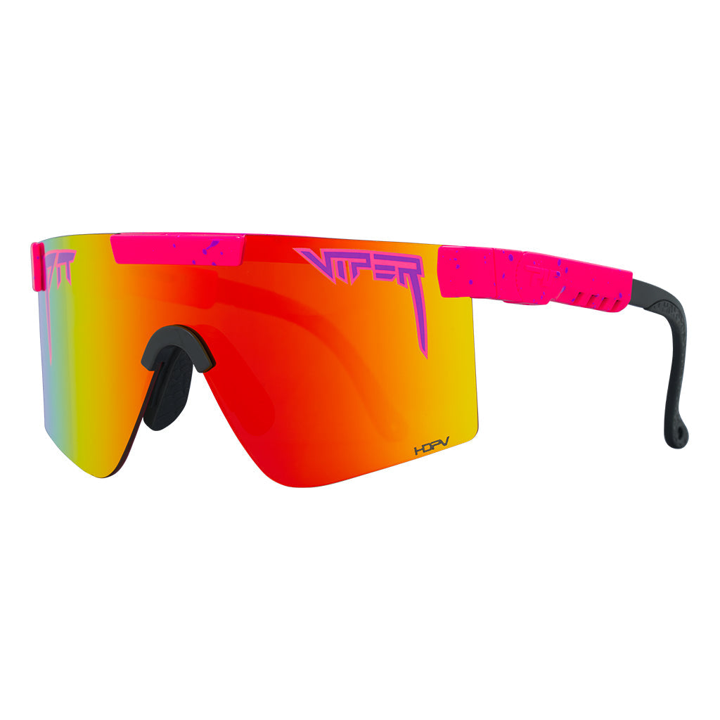 Angled view of The Radical Original 2.0 with hdpv polarized rainbow / regular lens on white background