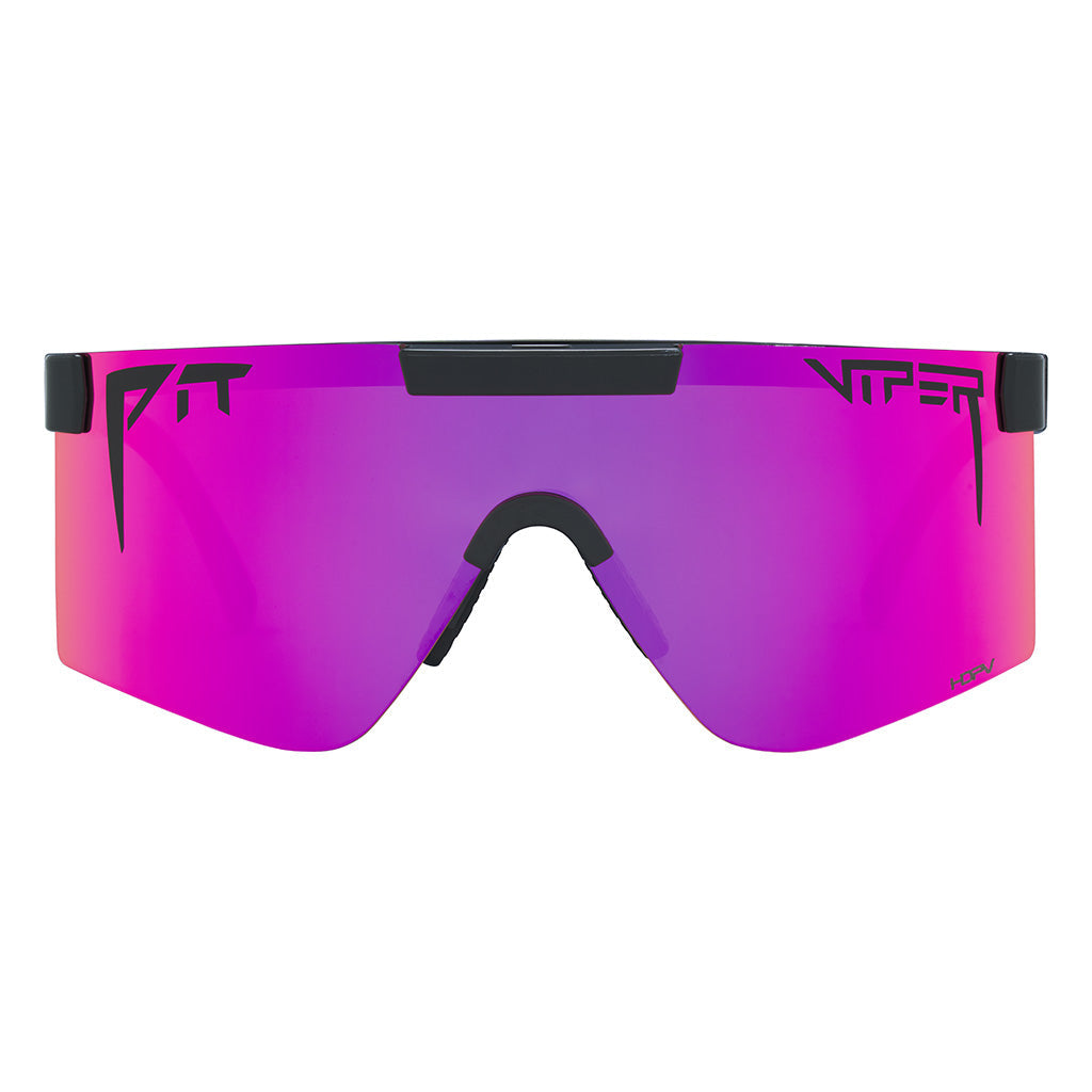 Front view of The Exec Original 2.0 in wide fit with hdpv polarized pink lens on white background