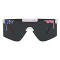 Front view of The Merika Original 2.0 in wide fit with smoke lens on white background