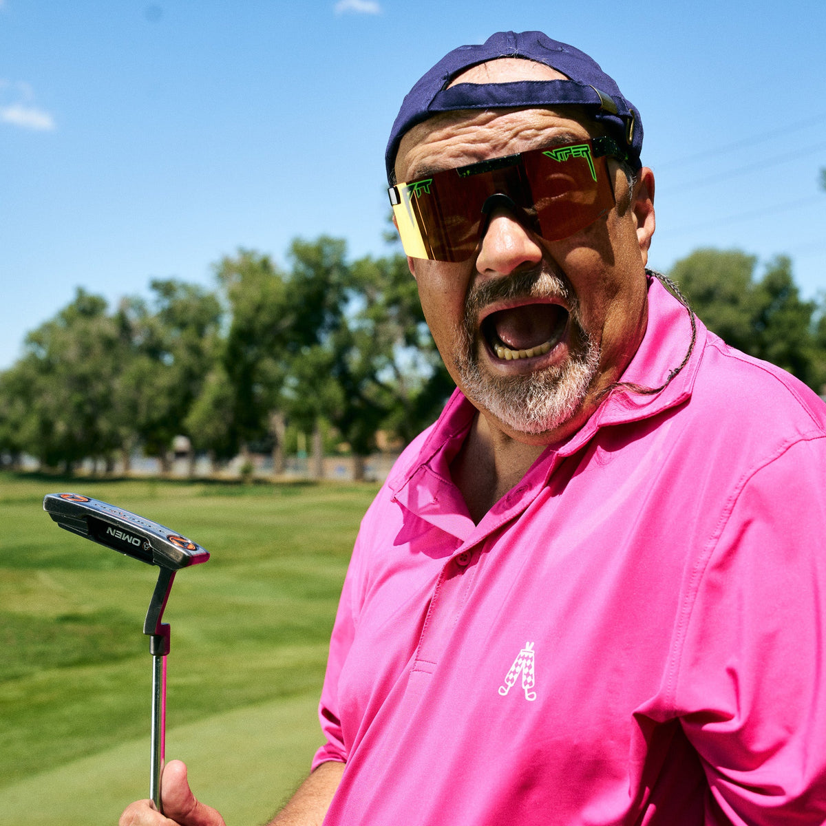 Person wearing The Monster Bull Original 2.0 with HDPV Polarized Orange lens