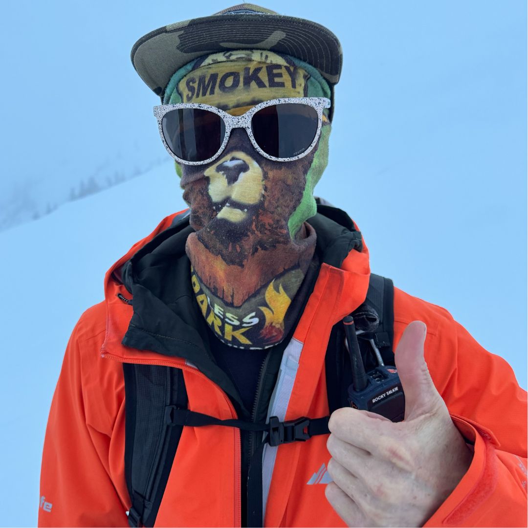 Man with buff wears The Schist Fondue with a Smoke lens from Pit Viper Sunglasses