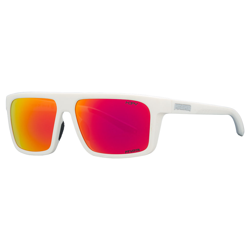 Angled view of The Miami Nights Turboshaft with hdpv polarized red lens on white background