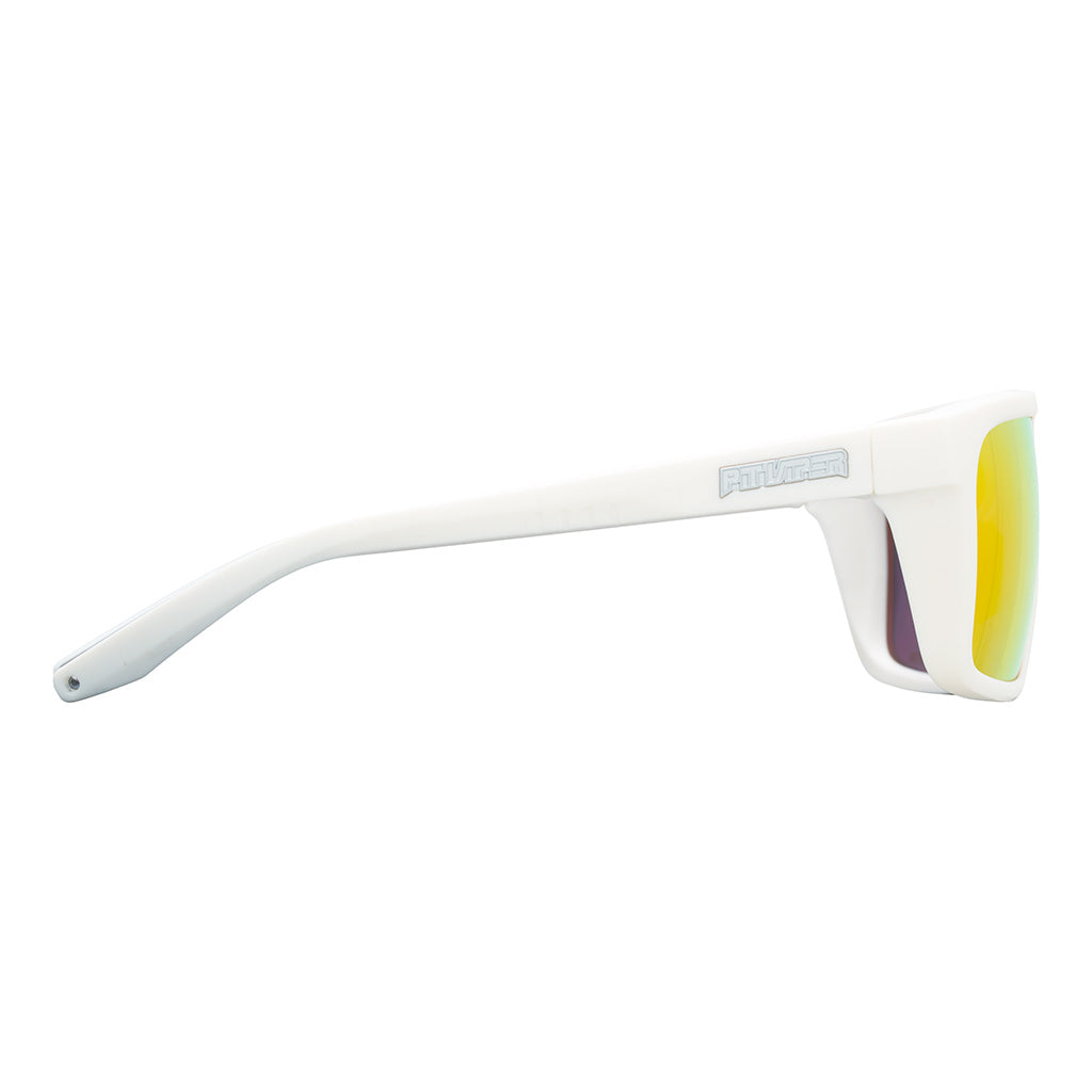 Angled view of The Miami Nights Turboshaft with hdpv polarized red lens on white background