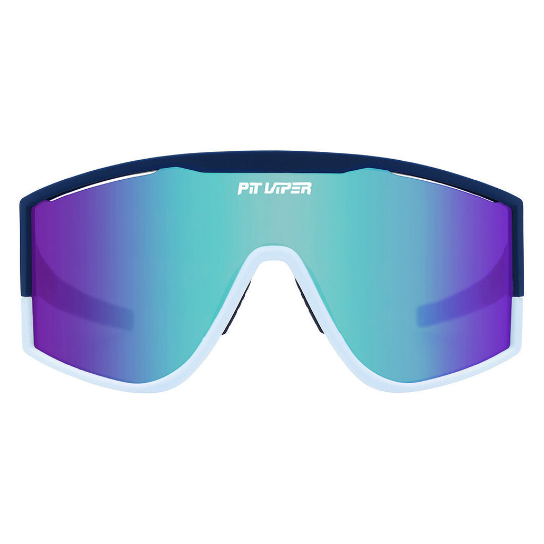 Angled view of The Basketball Team Try-Hard with blue lens on white background