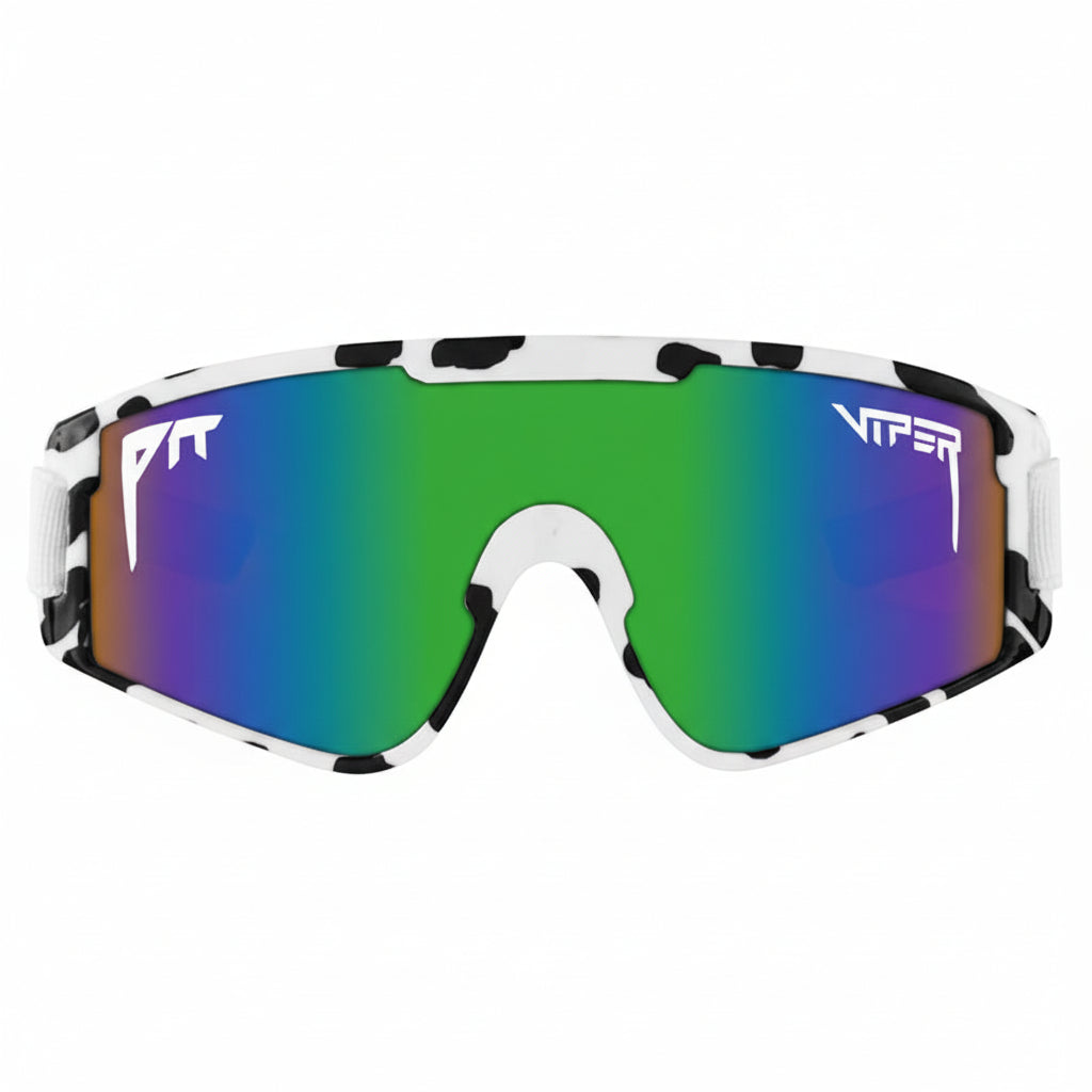 Front view of The Cowabunga Baby Vipes with blue-green lens on white background