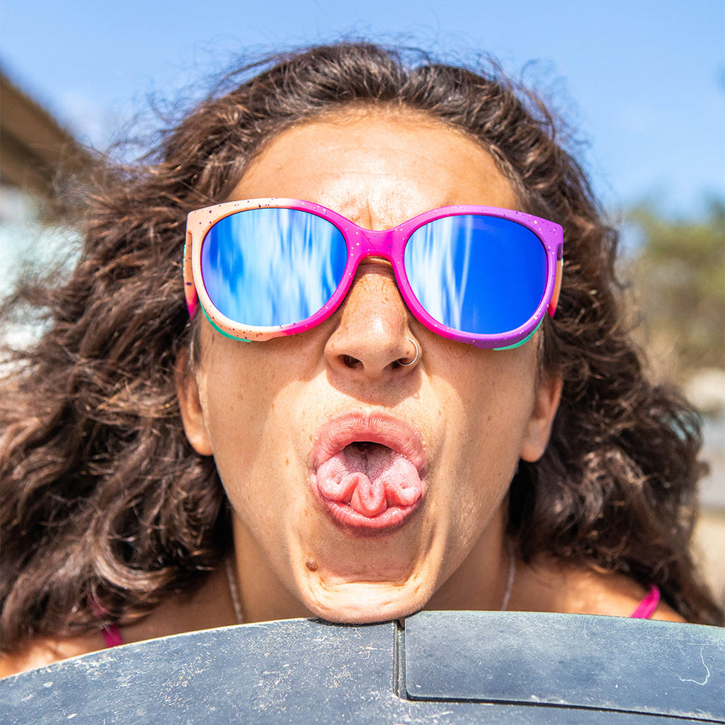 Person wearing The Copacabana Fondue with Blue-Purple lens