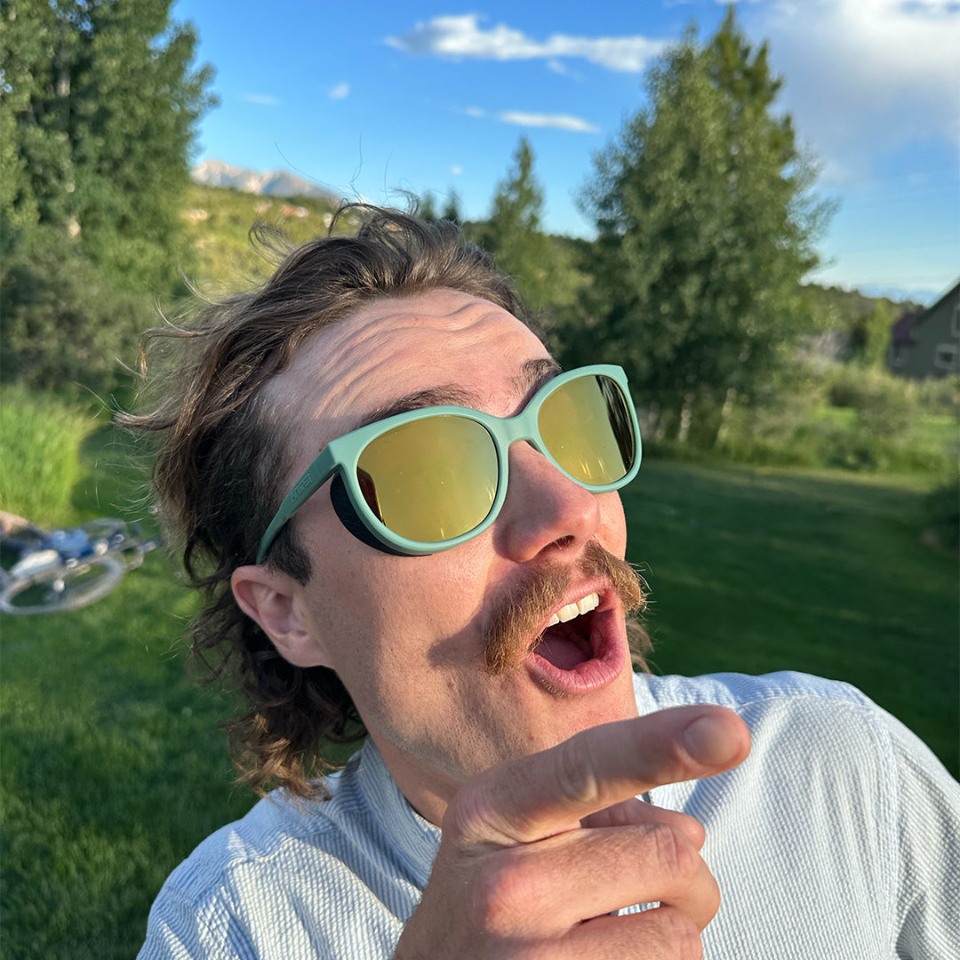 Person wearing The Country Club Fondue with Gold lens