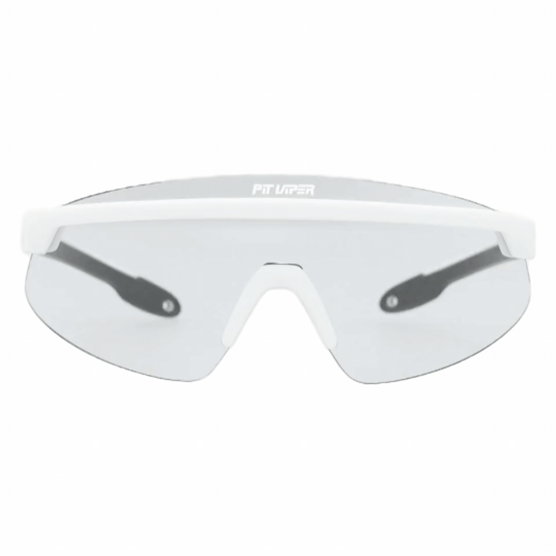 Front view of The Miami Nights Skysurfer with photochromic smoke lens on white background