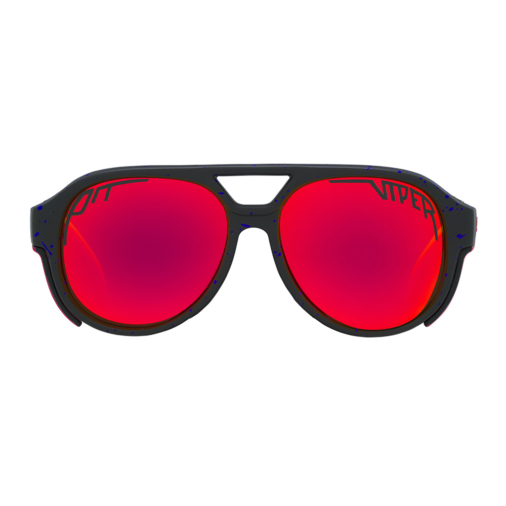 The Combustion Exciter from Pit Viper, black frame glacier glasses from Pit Viper with flames