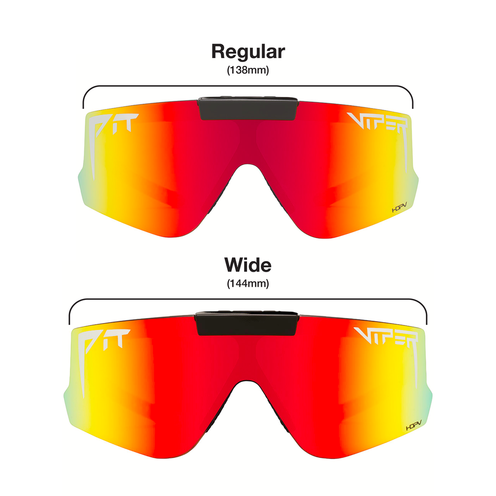 Front view of The Exec Flip-Offs 2.0 with HDPV Polarized Rainbow lens on white background