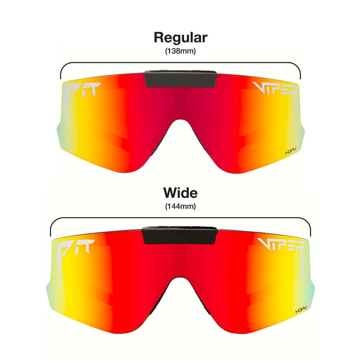 Front view of The Exec Flip-Offs 2.0 with HDPV Polarized Rainbow lens on white background