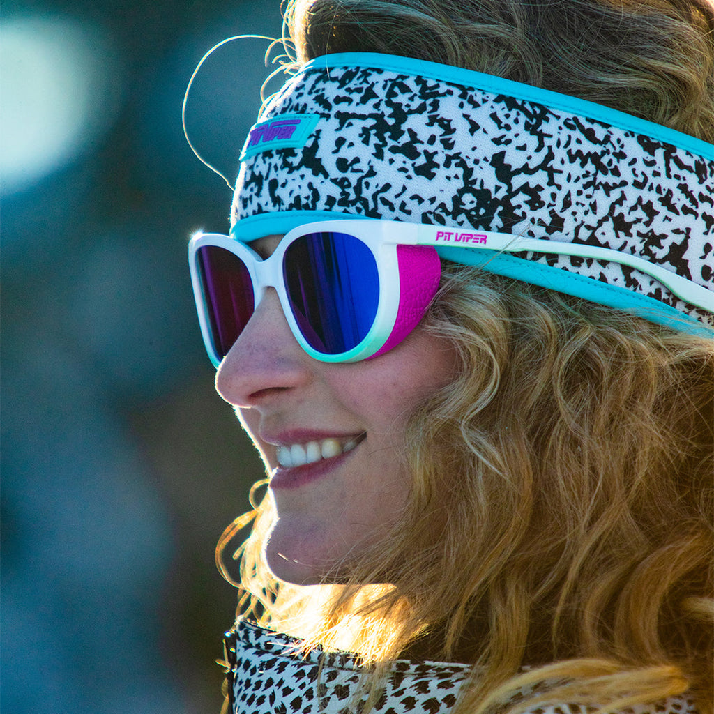 Person wearing The Bonaire Breeze Fondue sunglasses