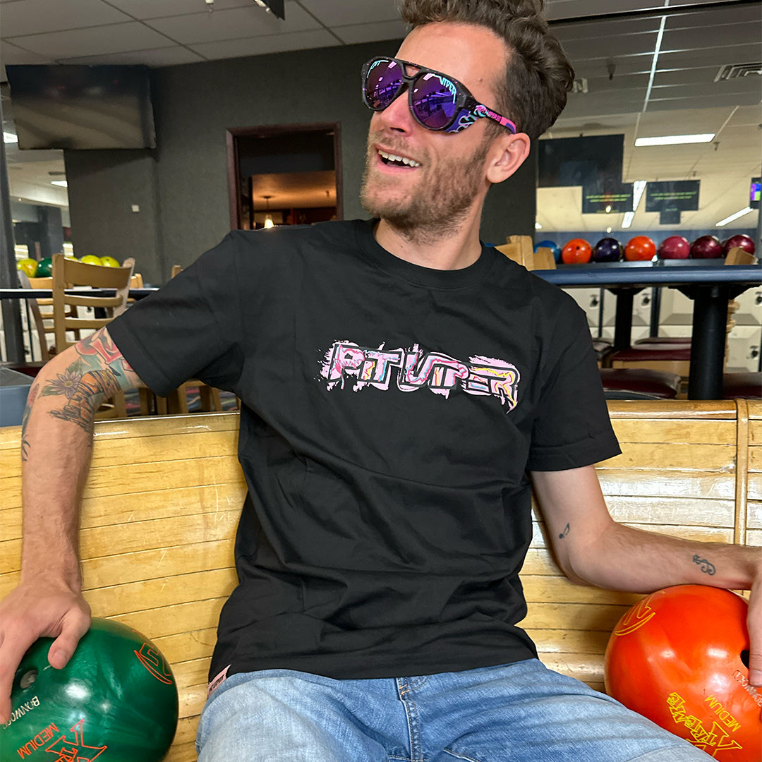 Studio view of The Ignition Exciters with polarized z87+ purple lens