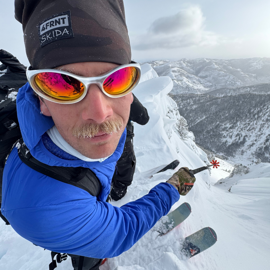 Person wearing The Inflammation Slammer with Z87+ Red lens