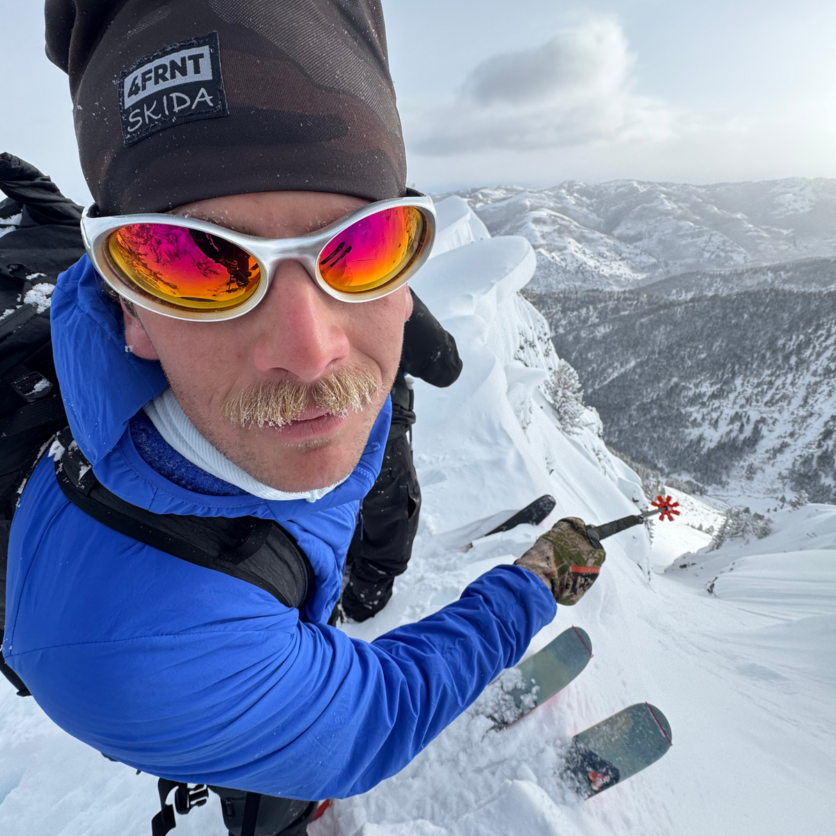 Person wearing The Inflammation Slammer with Z87+ Red lens