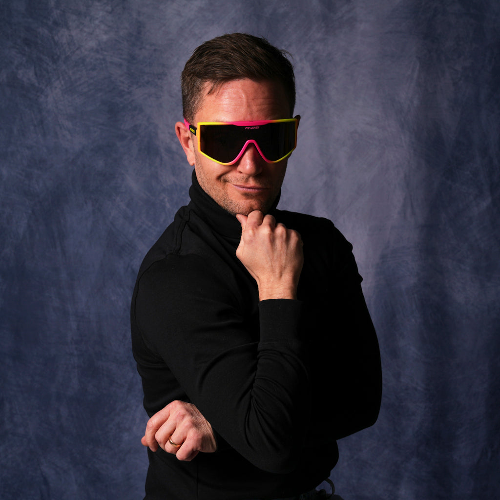 The Try-Hard Italo from Pit Viper, sport blade sunglasses for cyclists, runners, marathoners and you