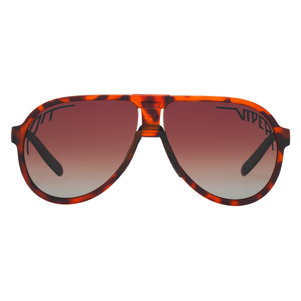Front view of The Landlocked Jethawk with polarized brown fade lens on white background