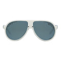 Front view of The Miami Nights Jethawk with polarized Silver lens on white background