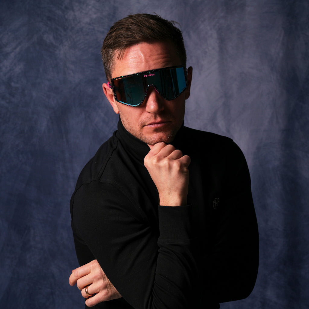 A very important businessman wearing sport sunglasses