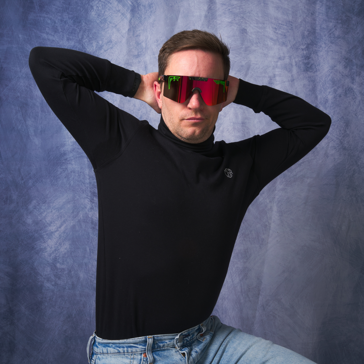 The Monsterbull Original 2.0 Regular HDPV Polarized Orange, shield style sunglasses from Pit Viper, polarized sunglasses from Pit Viper