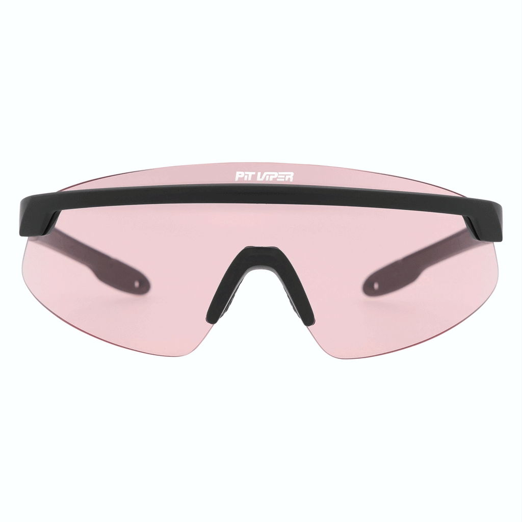 Front view of The Exec Skysurfer with photochromic rose lens on white background