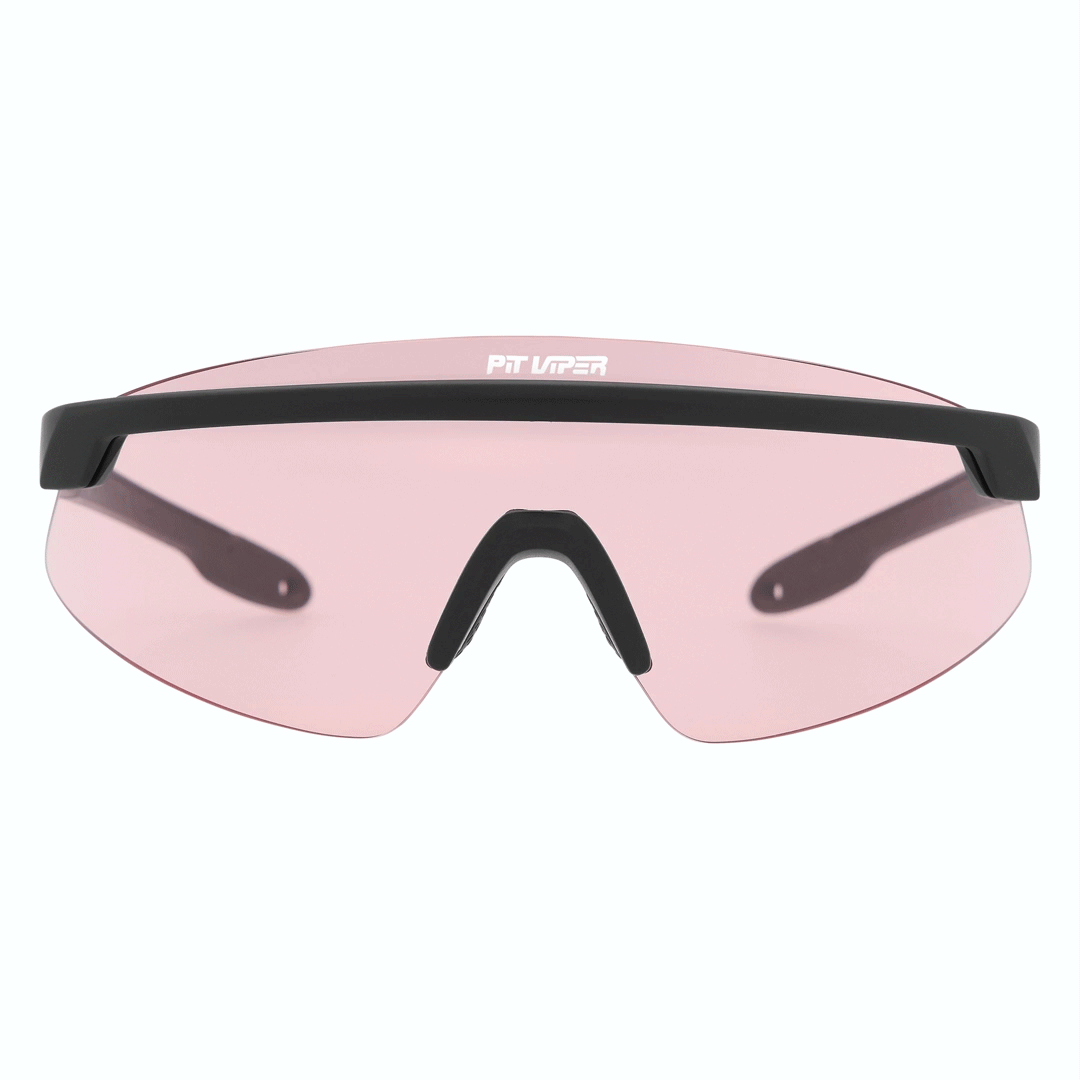 Front view of The Exec Skysurfer with photochromic rose lens on white background
