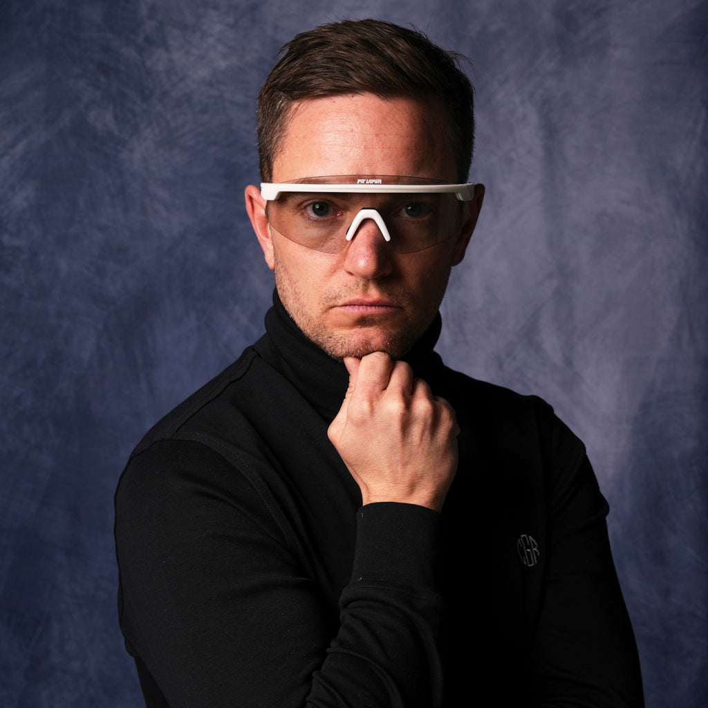 Studio view of The Miami Nights Skysurfer with photochromic smoke lens