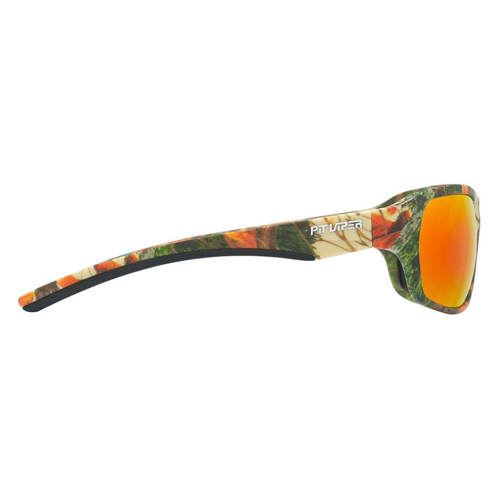Angled view of The Actualbush Somox with hdpv polarized red lens on white background